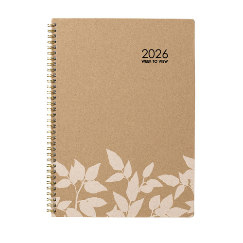 2026 Diary Cumberland Ecowise A4 Week to View Kraft, ACCO 47SECB26