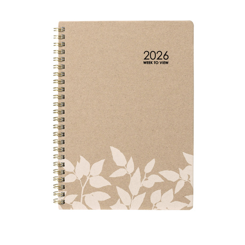 2026 Diary Cumberland Ecowise A5 Week to View Kraft, ACCO 57SECB26