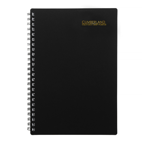 2026 Diary Cumberland Student A5 Week to View Black Wiro, ACCO 57SDBK26