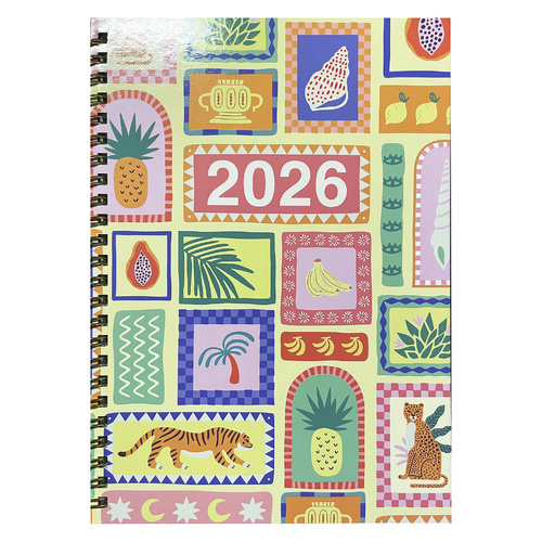 2026 Diary Sasco Moda A5 Week to View Yellow, ACCO SC57MD26