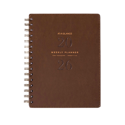 2026 Diary At-A-Glance Signature A5 Week to View Brown, ACCO AAG300226