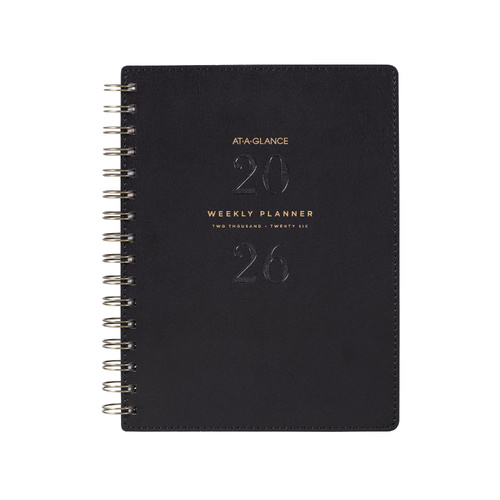 2026 Diary At-A-Glance Signature A5 Week to View Black, ACCO AAG300926