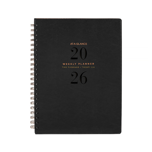 2026 Diary At-A-Glance Signature A4 Week to View Black, ACCO AAG300526