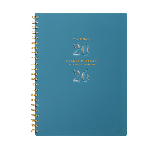 2026 Diary At-A-Glance Signature Lite Focus A4 Week to View Teal, ACCO AAG301426FT