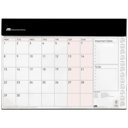 Sasco 2026-2027 Financial Year Planner 513x375mm Monthly Desk 6622627