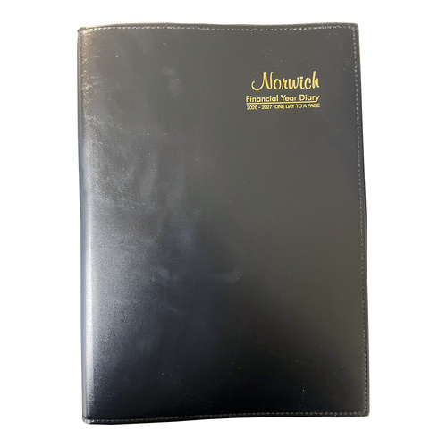 Cumberland Norwich 2026-2027 Financial Year Diary A4 Day to Page with Appointments Black 41SFY2627