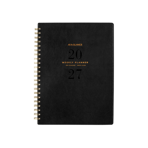2027 Diary At-A-Glance Signature A4 Week to View Black, AAG300527