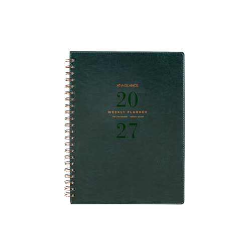 2027 Diary At-A-Glance Signature A4 Week to View Green, AAG300727