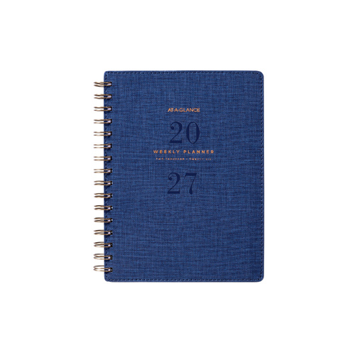 2027 Diary At-A-Glance Signature A5 Week to View Navy, AAG300427