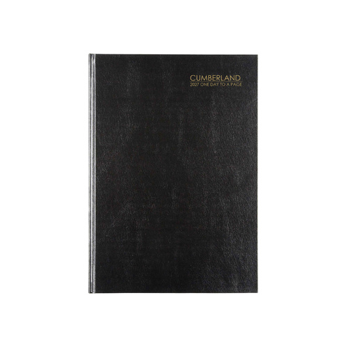 2027 Diary Cumberland Classic A4 Day to Page Black, 41ECBK27