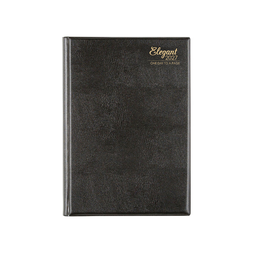 2027 Diary Cumberland Elegant A4 Day to Page Black, 41EPBK27