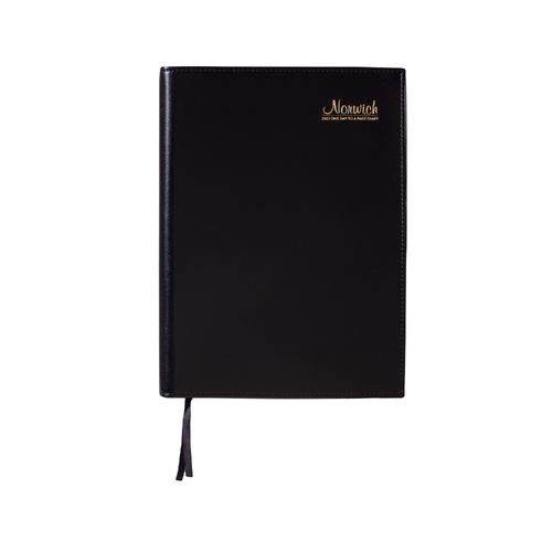 2027 Diary Cumberland Norwich A4 Day to Page Black Spiral, 41S27