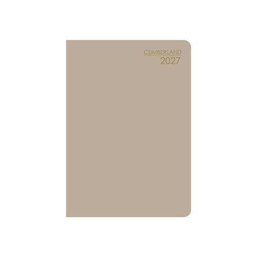 2027 Diary Cumberland Pocket A7 Week to View Sandstone, 77ASS27