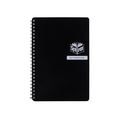 2027 Diary Spirax Student A5 Week to View Black Wiro, 5153227