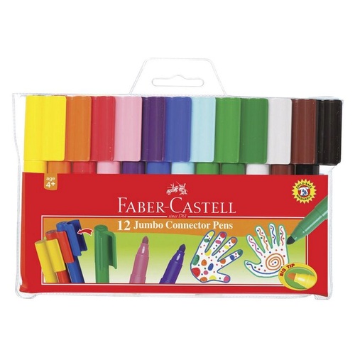 Faber-Castell - Connector Pens - Jumbo Size Pack of 12