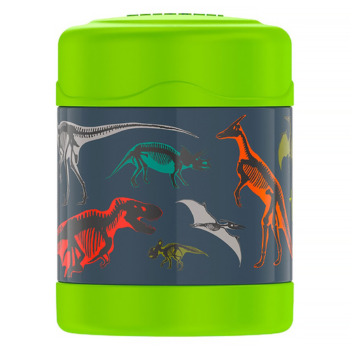 Thermos Funtainer Vacuum Insulated Food Jar 290mL Colourful Dinosaurs