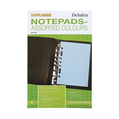 Debden DayPlanner Desk Refill "Notepads- Assorted Colours" DK1022
