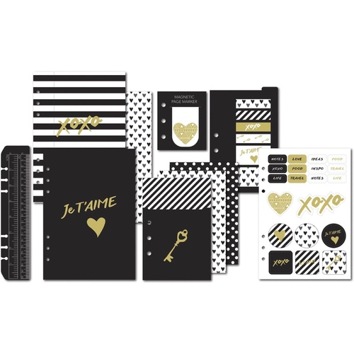 Debden DayPlanner Refill (Desk Size) Je T'aime Accessories Pack DK-PACK06