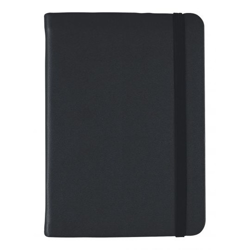 Debden Vauxhall Quarto Journal, Black, White Pages, Ruled 26.5cm x 19.5cm