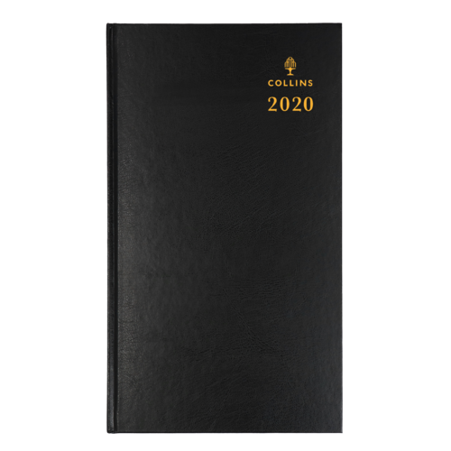 2020 Collins Sterling Diary Slim B6/7 Week to View Landscape Black 373L.P99-20