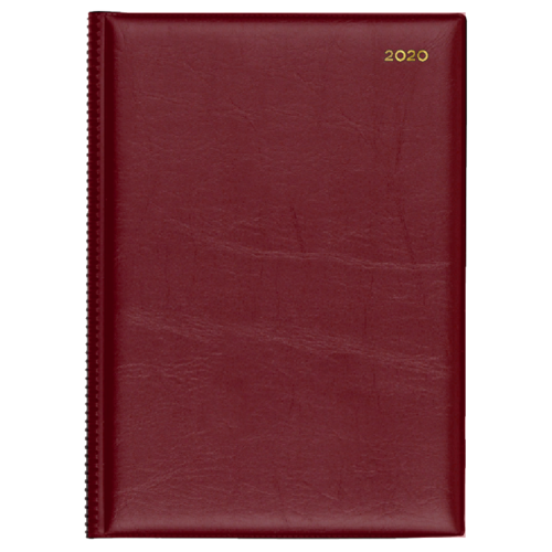 2020 Collins Belmont Desk Diary A5 2 Days to a Page Cherry Red 287.V78-20