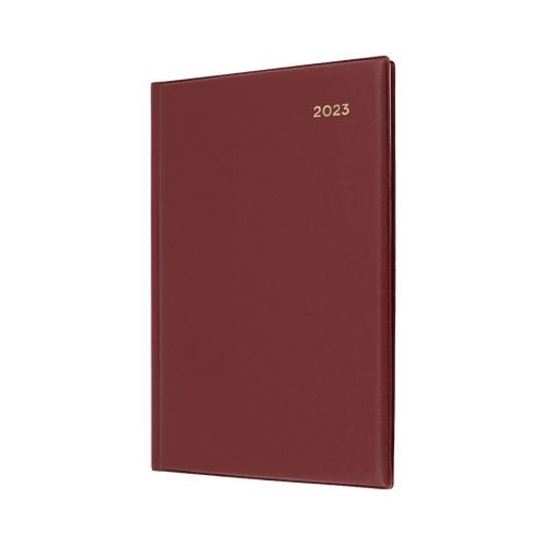 2023 Diary Collins Belmont Desk A5 Week to View Burgundy 387.V78