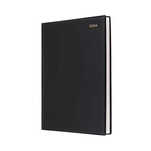 2024 Diary Collins Belmont Desk A4 Day to Page Black 147.V99