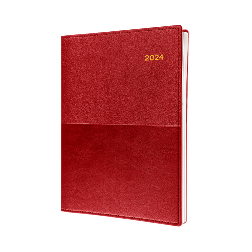 2024 Diary Collins Vanessa A5 Day to Page Red 185.V15