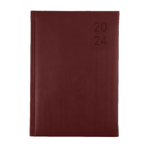 2024 Diary Collins Silhouette A5 Day to Page Maroon S5100.P78