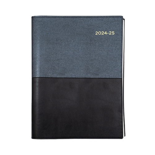 2024-2025 Financial Year Diary Collins Vanessa A4 Week to View Black FY345.V99