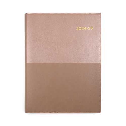 2024-2025 Financial Year Diary Collins Vanessa A5 Week to View Rose Gold FY385.V49