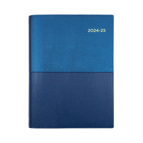 2024-2025 Financial Year Diary Collins Vanessa A4 Day to Page Blue FY145.V59