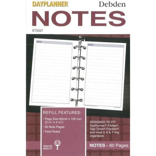 Debden DayPlanner Refill Pocket Notes KT3007 