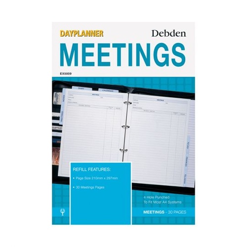 Debden DayPlanner Refill A4 Meetings EX5009