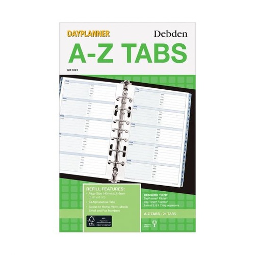 Debden DayPlanner Desk Refill "A-Z Tabs" DK1001