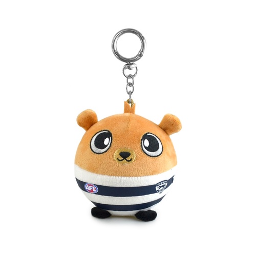 AFL Squishii Bag Charm 7cm Geelong Cats AFL Official Fan Collectible, 500073609