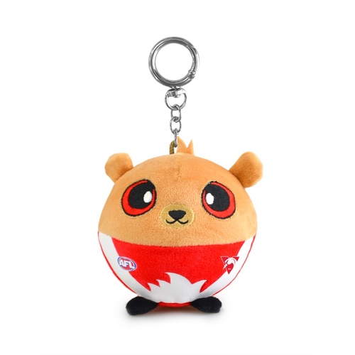 AFL Squishii Bag Charm 7cm Sydney Swans AFL Official Fan Collectible, 500073685