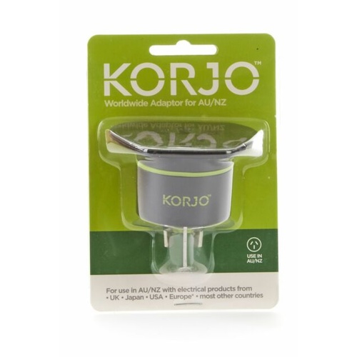 Korjo Adaptor For Europe, UK & USA Plugs In Australia 9312794029879