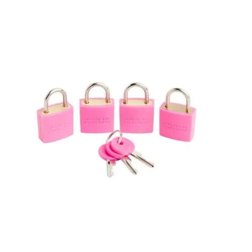 Korjo Luggage Locks 4-Pack 20mm Pink Travel Accessories LLC40