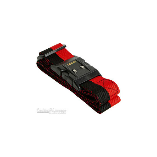 Korjo Luggage Strap w/ Combination Lock 185cm Red Travel Accessories LSC96