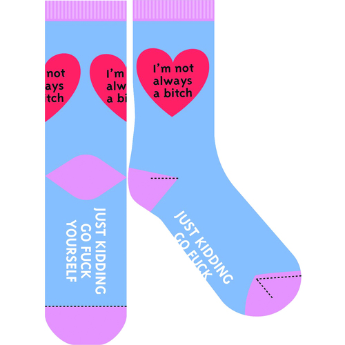 EJF Frankly Funny Novelty Socks, One Size Fits Most - Just Kidding E6297