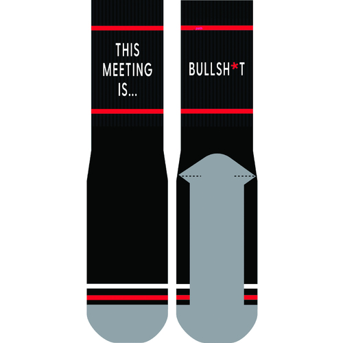 EJF Frankly Funny Novelty Socks, One Size Fits Most - This Meeting E6335