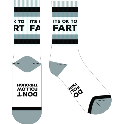 EJF Frankly Funny Novelty Socks, One Size Fits Most - It's OK to Fart E6338