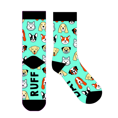 EJF Frankly Funny Novelty Socks, One Size Fits Most - Ruff Day E7085