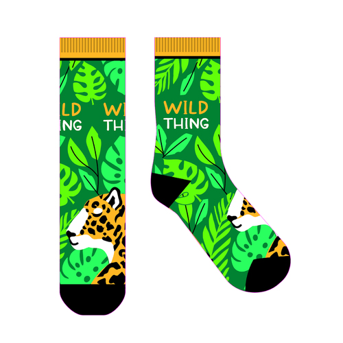 EJF Frankly Funny Novelty Socks, One Size Fits Most - Wild Thing E7086