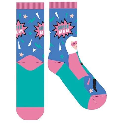 EJF Frankly Funny Novelty Socks, One Size Fits Most - Super Mum E9113