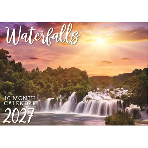 2027 16-Month Calendar Design Group Waterfalls Horizontal Wall, CAL27016