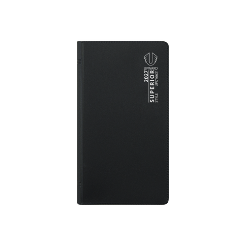 2027 Diary Upward Superior A6/7 Week to Page Wiro Black, UPCY6631