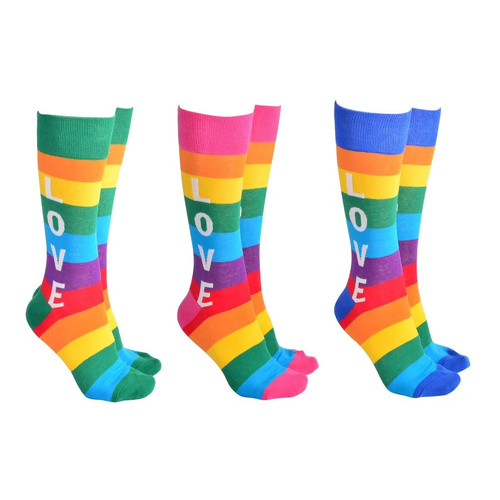 Sock Society Novelty Socks Unisex One Size Rainbow Love (1 Pair) 20026