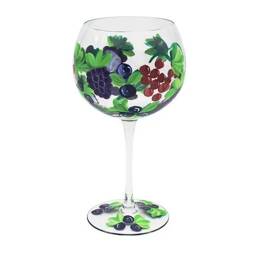 Lynsey Johnstone Hand Painted Stemmed Glass Berries 20116